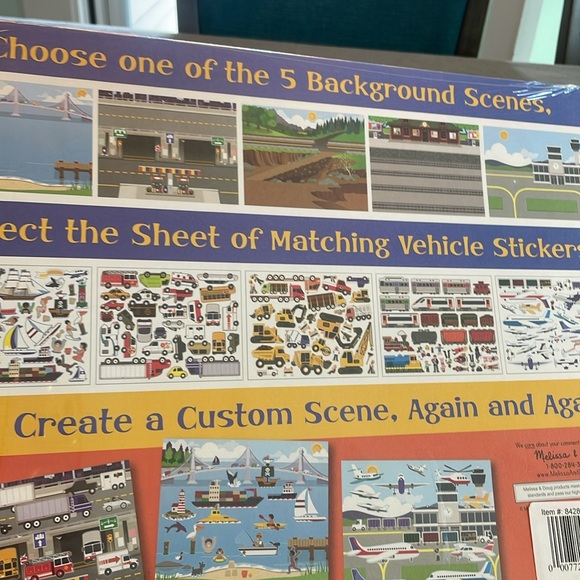 NEW Sealed Melissa & Doug Reusable Sticker Pad “Vehicles” - Picture 7 of 8